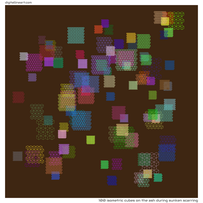 The Ash During Sunken Scarring — 100 isometric cubes