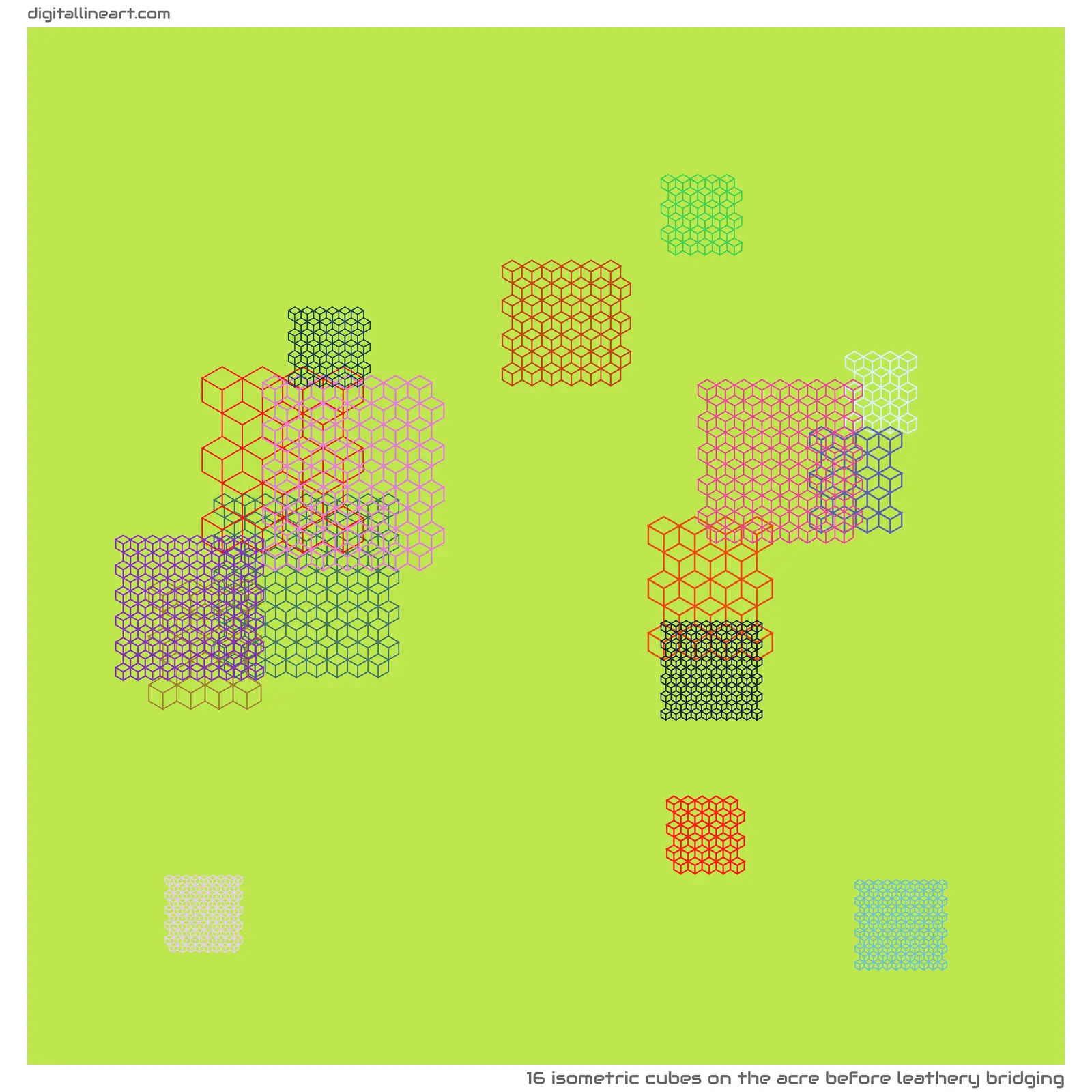 The Acre before Leathery Bridging — 16 isometric cubes