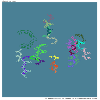 The Sedate Alcove toward the Curing — 23 isometric stairs