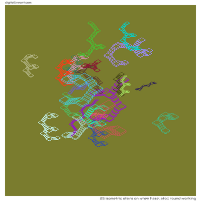 When Hazel Atoll round Working — 25 isometric stairs