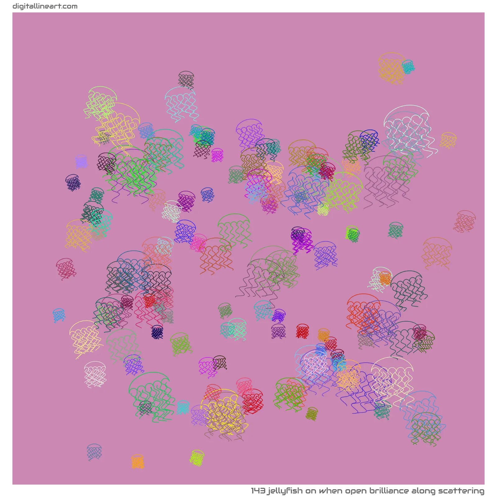 When Open Brilliance along Scattering — Jellyfish, 143 elements