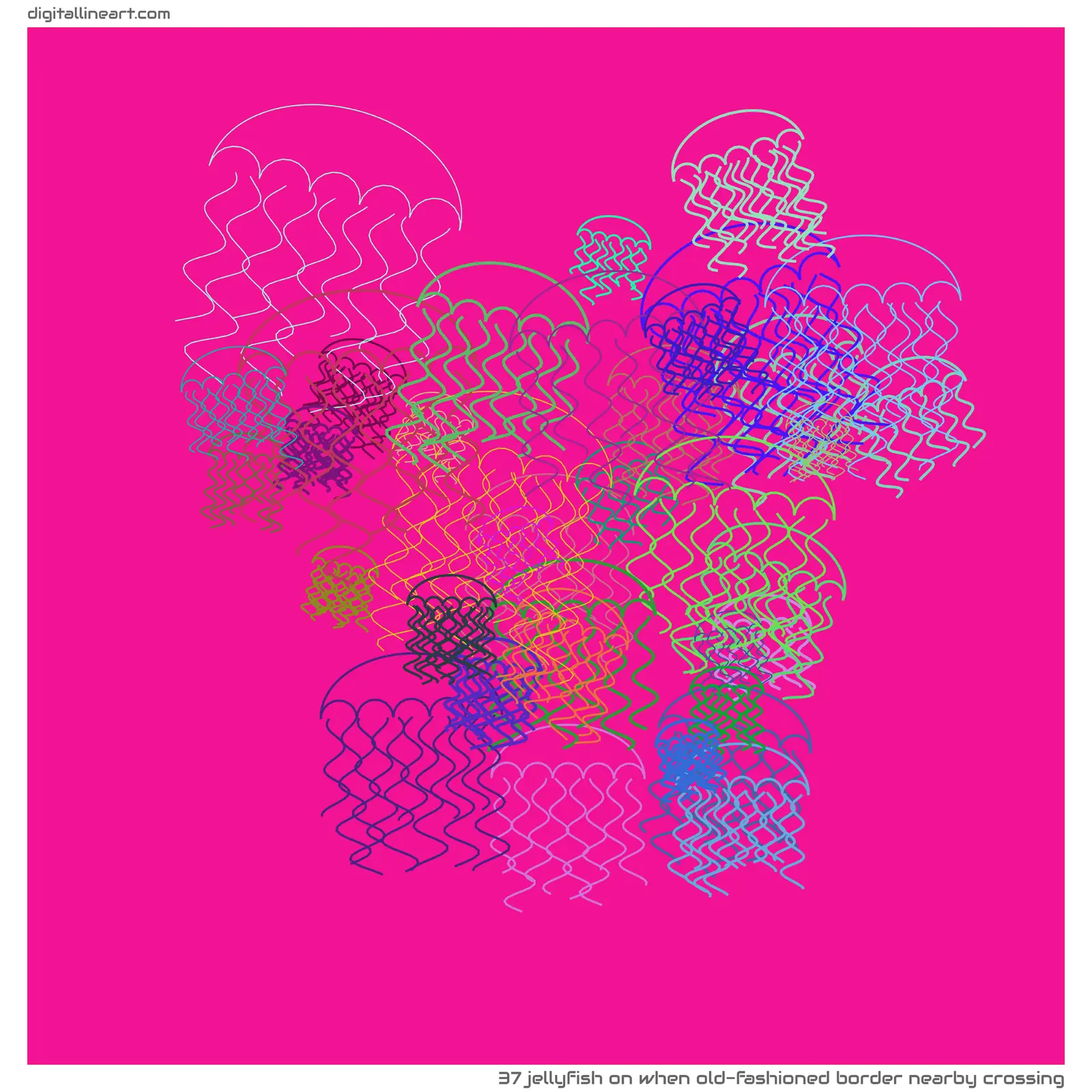 When Old-fashioned Border nearby Crossing — Jellyfish, 37 elements