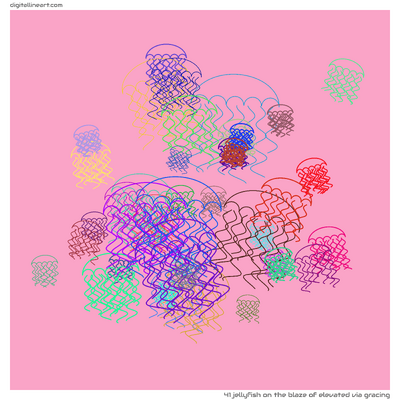 The Blaze of Elevated via Gracing — Jellyfish, 41 elements