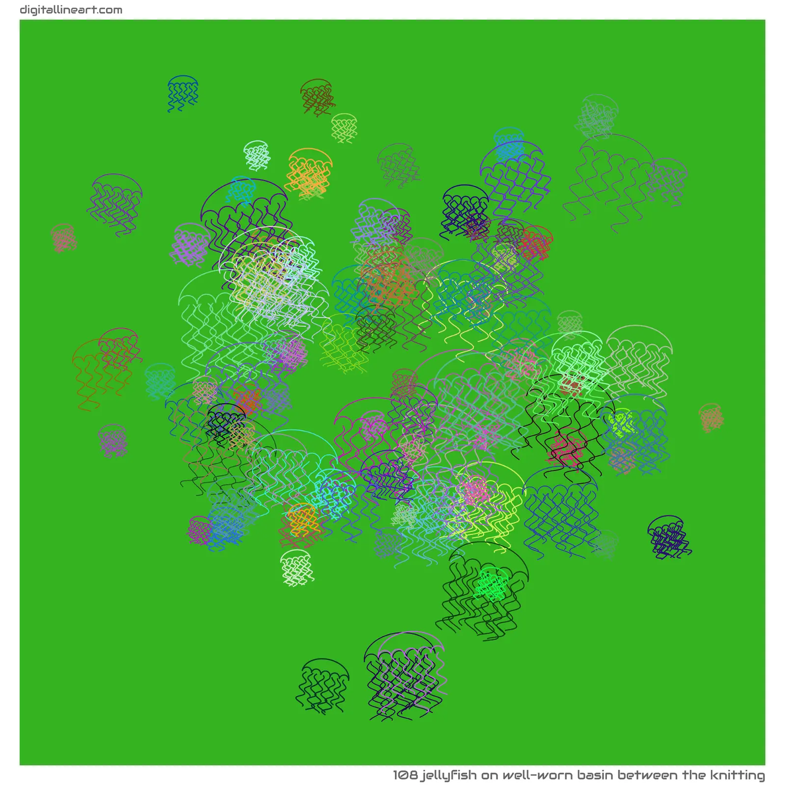 Well-worn Basin between the Knitting — Jellyfish, 108 elements