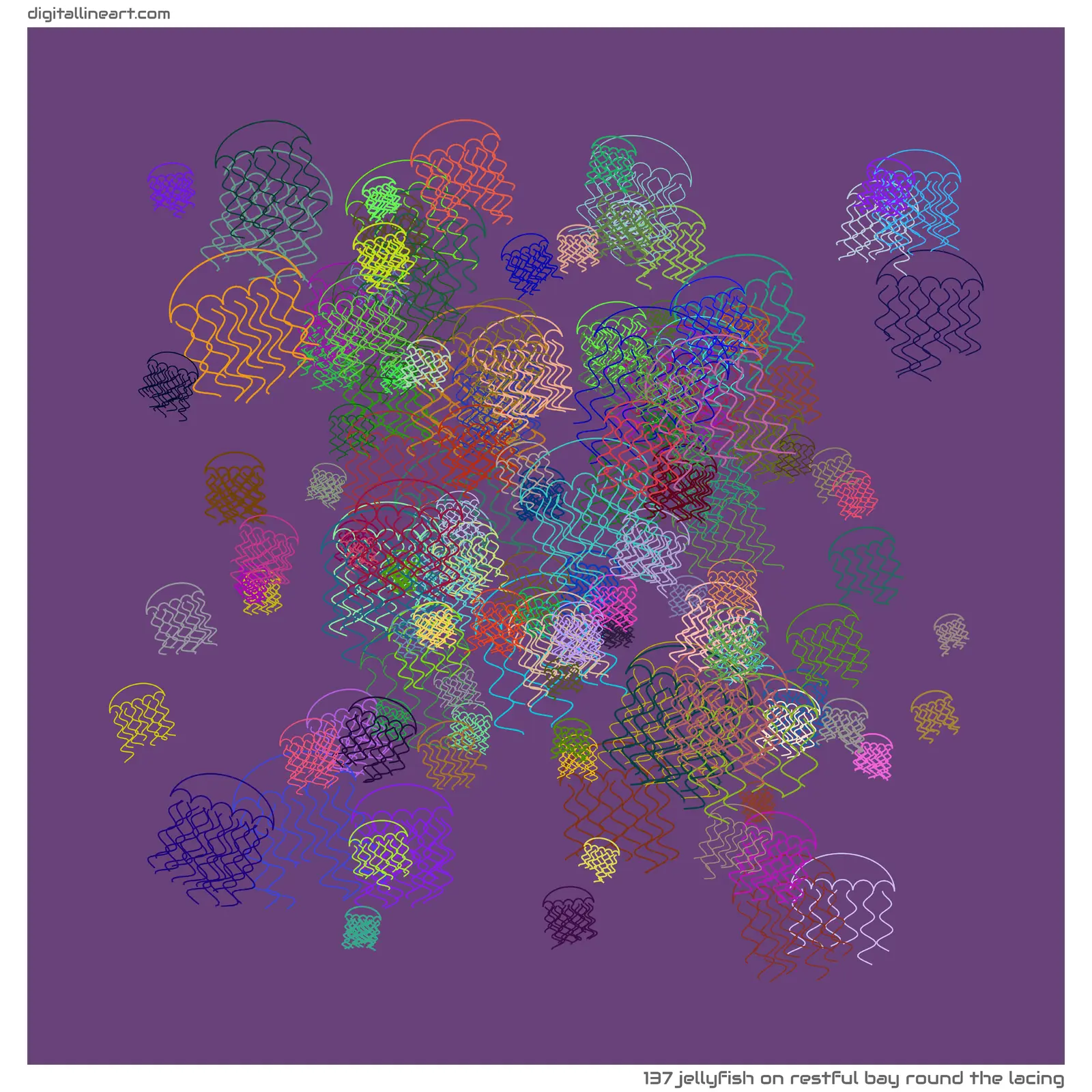 Restful Bay round the Lacing — Jellyfish, 137 elements