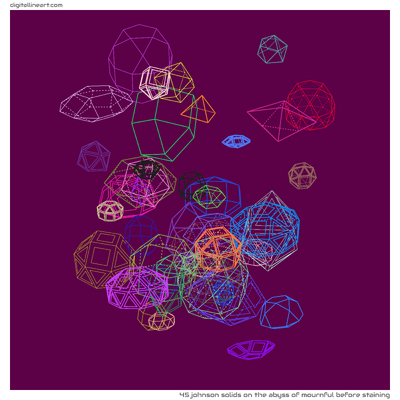 The Abyss of Mournful before Staining — 45 johnson solids