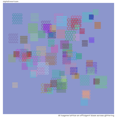 Effulgent Blaze across Glittering — Kagome Lattice, 81 elements