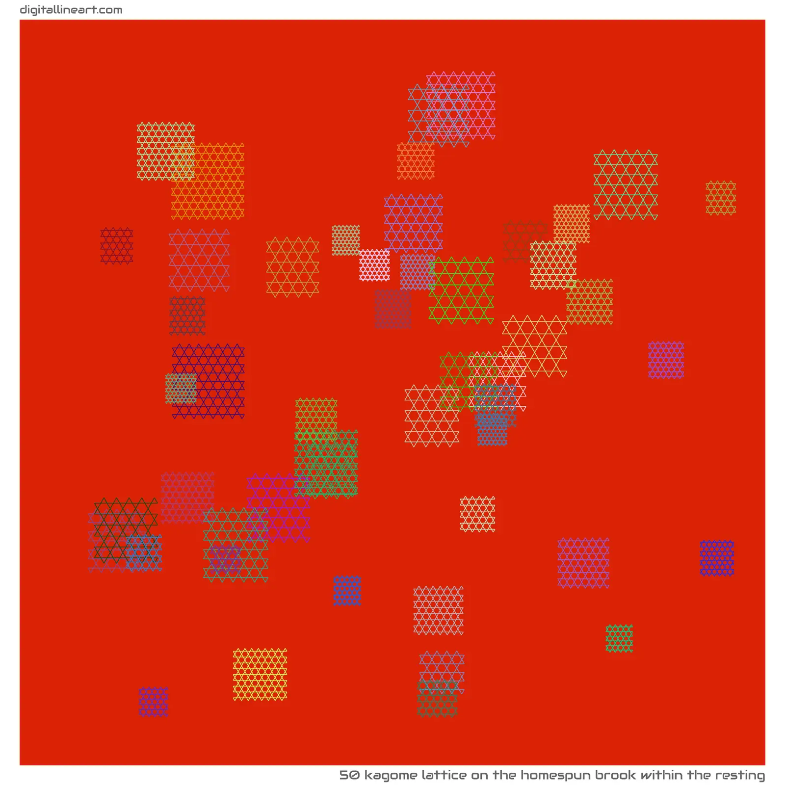 The Homespun Brook within the Resting — Kagome Lattice, 50 elements