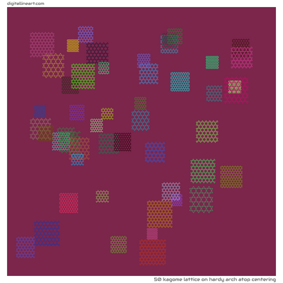 Hardy Arch atop Centering — Kagome Lattice, 50 elements