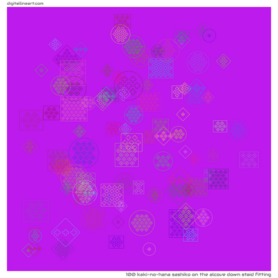 The Alcove down Staid Fitting — Kaki-no-hana Sashiko, 100 elements