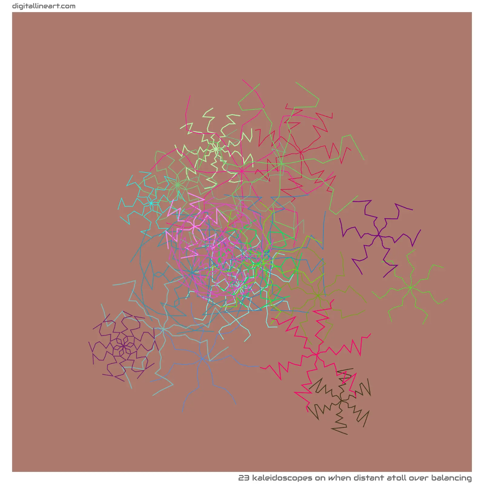 When Distant Atoll over Balancing — 23 kaleidoscopes