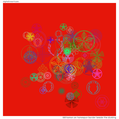 Homespun Border beside the Dividing — Kamon, 60 elements
