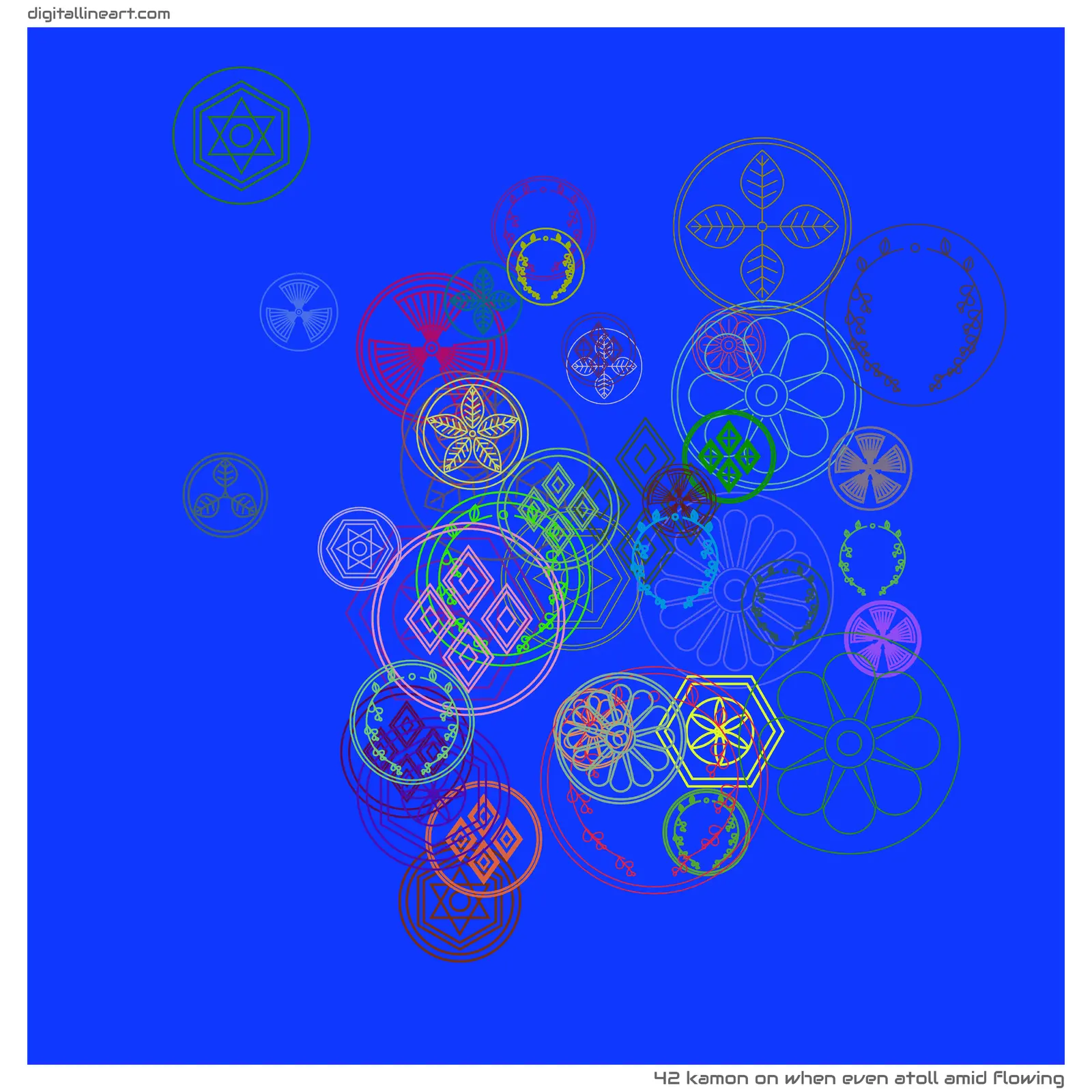 When Even Atoll amid Flowing — Kamon, 42 elements