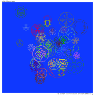 When Even Atoll amid Flowing — Kamon, 42 elements