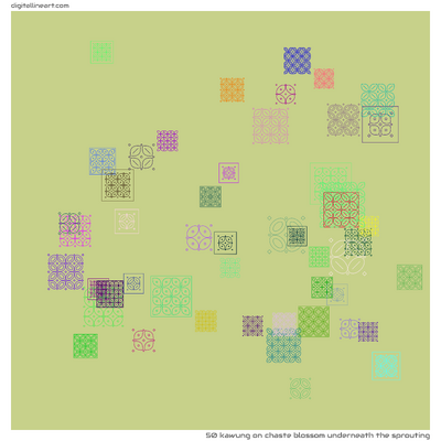 Chaste Blossom underneath the Sprouting — Kawung, 50 elements
