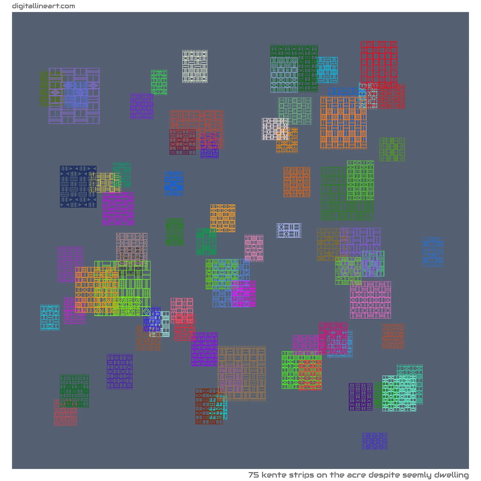 The Acre despite Seemly Dwelling — 75 kente strips