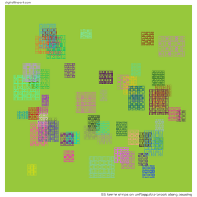 Unflappable Brook along Pausing — 55 kente strips