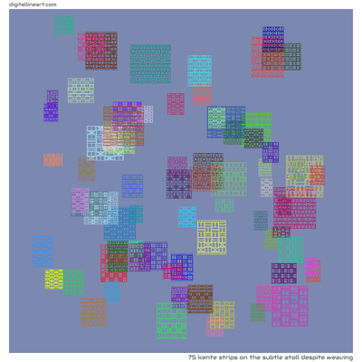 The Subtle Atoll despite Weaving — 75 kente strips