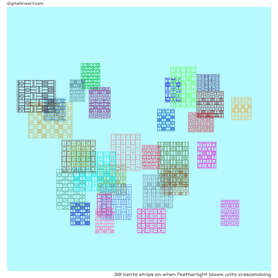When Featherlight Bloom unto Crescendoing — 30 kente strips