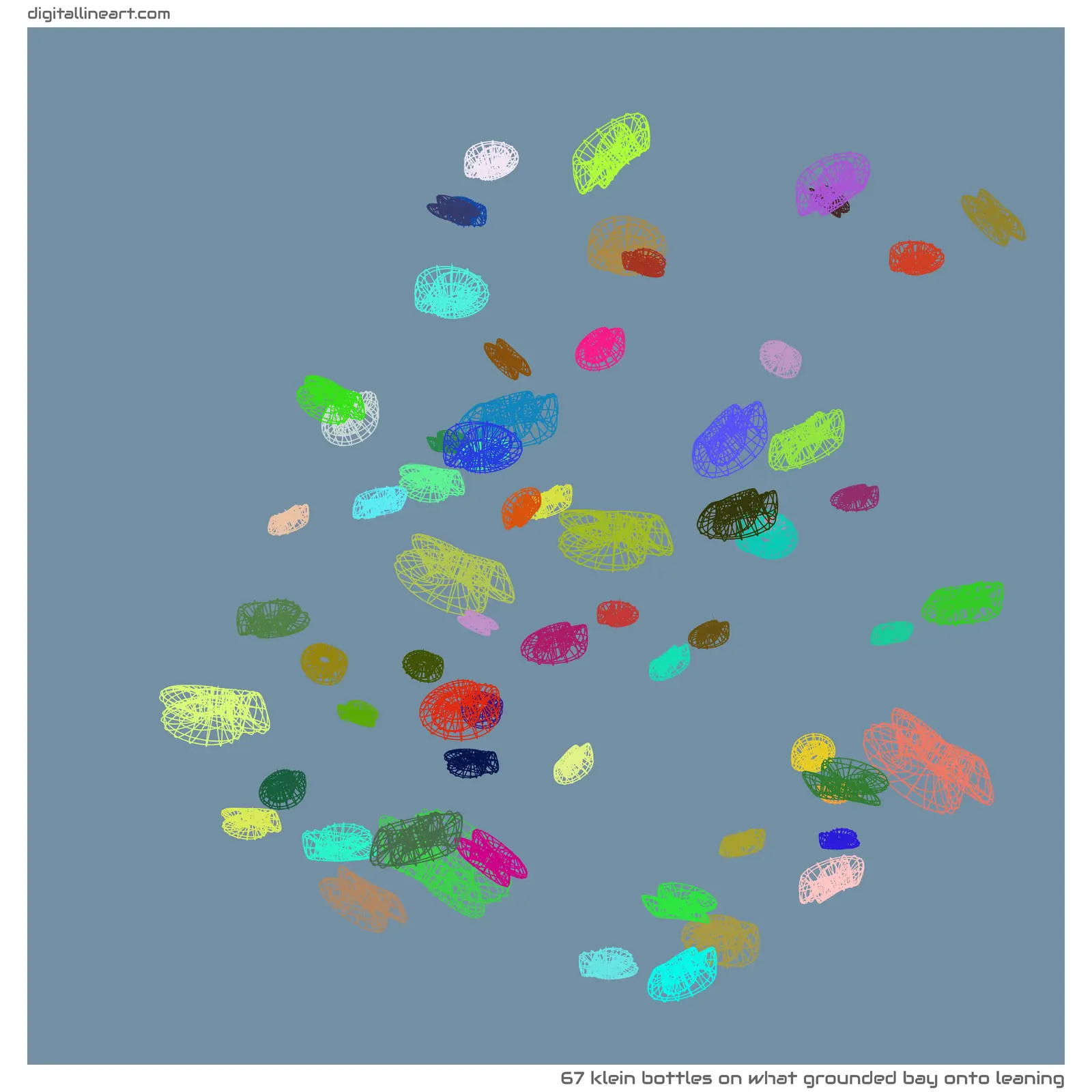 What Grounded Bay onto Leaning — 67 Klein bottles