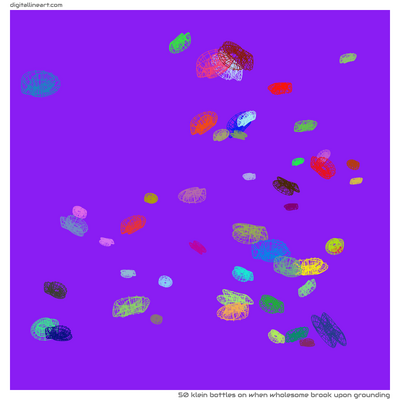 When Wholesome Brook upon Grounding — 50 Klein bottles