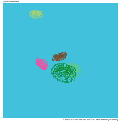 The Muffled Atoll nearby Opening — 5 Klein bottles