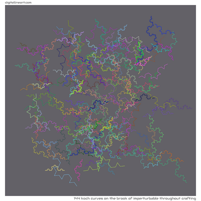 The Brook of Imperturbable throughout Crafting — 144 Koch curves