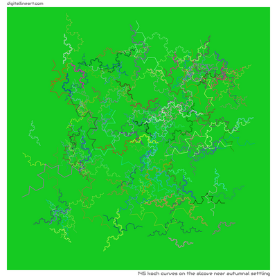 The Alcove near Autumnal Settling — 145 Koch curves