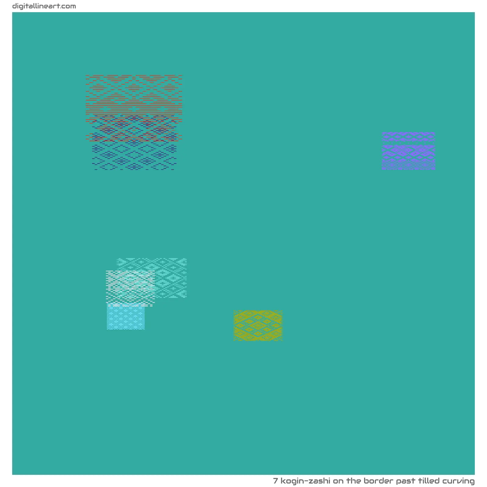 The Border past Tilled Curving — Kogin-zashi, 7 elements