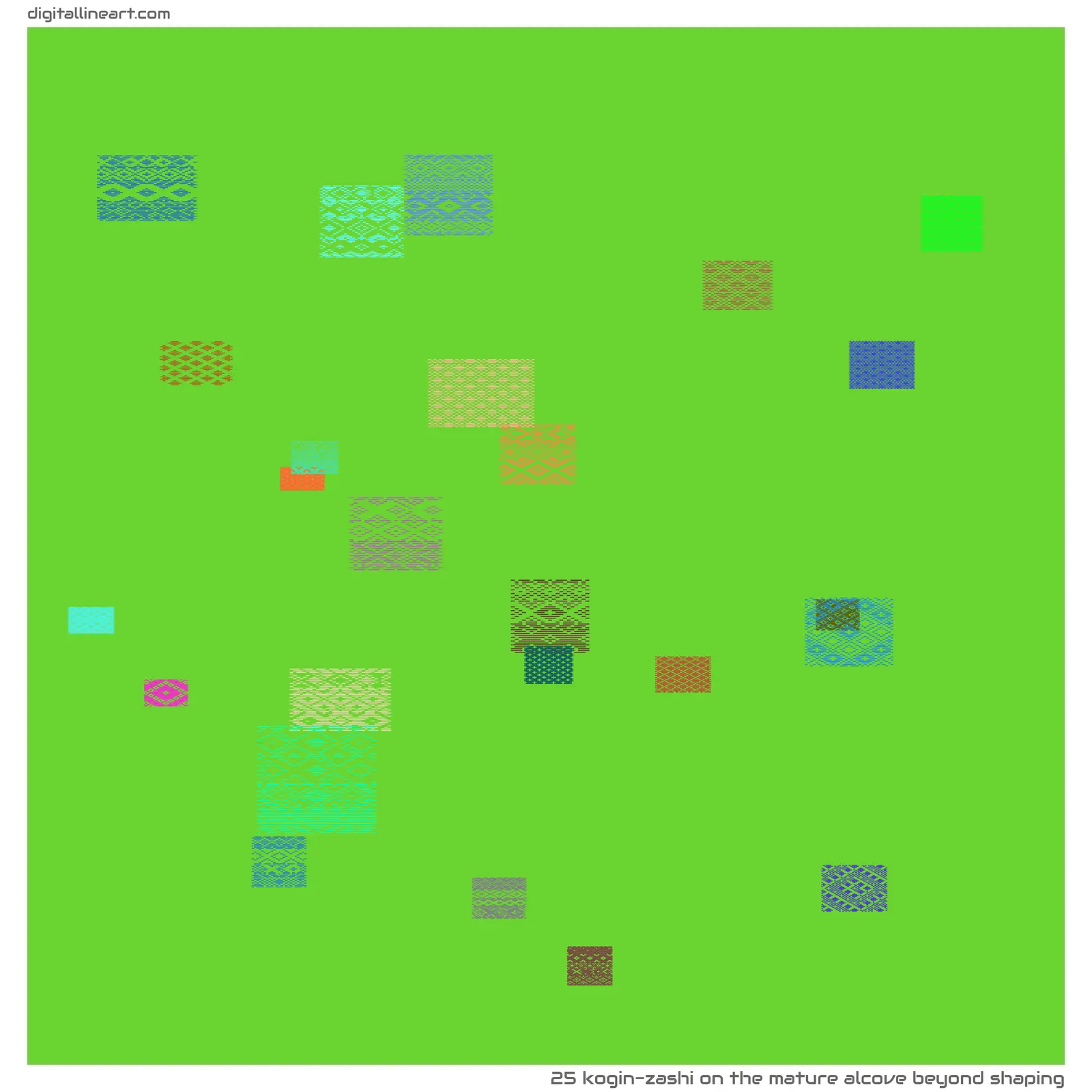 The Mature Alcove beyond Shaping — Kogin-zashi, 25 elements