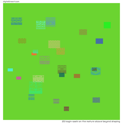 The Mature Alcove beyond Shaping — Kogin-zashi, 25 elements