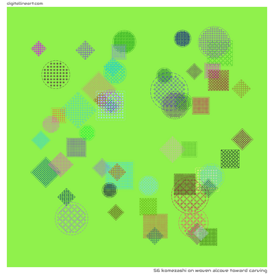 Woven Alcove toward Carving — Komezashi, 56 elements