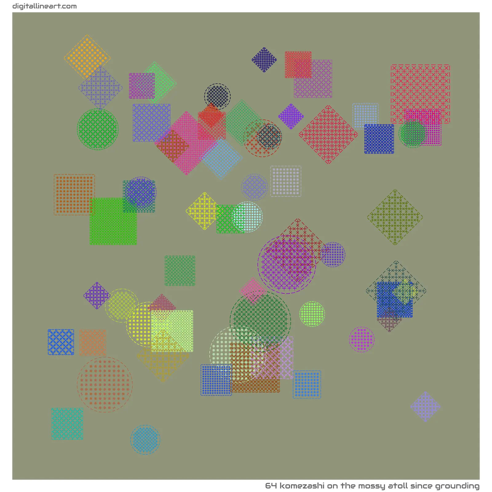 The Mossy Atoll Since Grounding — Komezashi, 64 elements