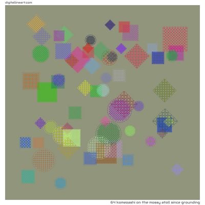 The Mossy Atoll Since Grounding — Komezashi, 64 elements