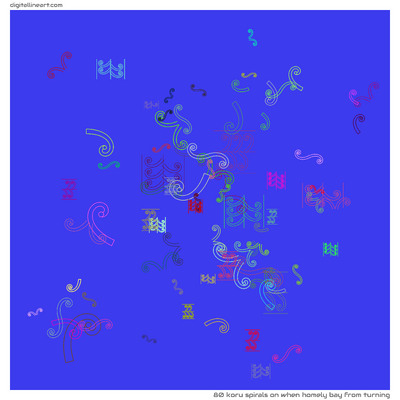 When Homely Bay from Turning — 80 koru spirals