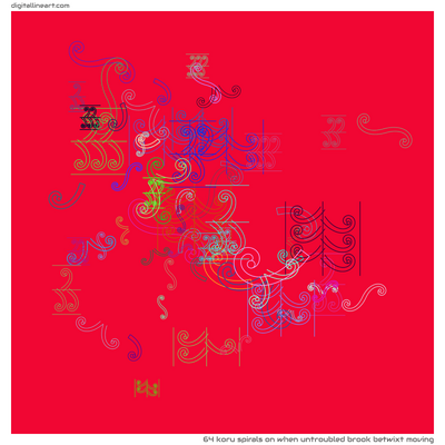 When Untroubled Brook betwixt Moving — 64 koru spirals