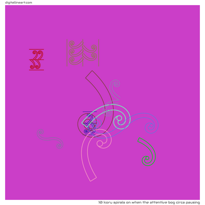 When the Attentive Bog circa Pausing — 10 koru spirals