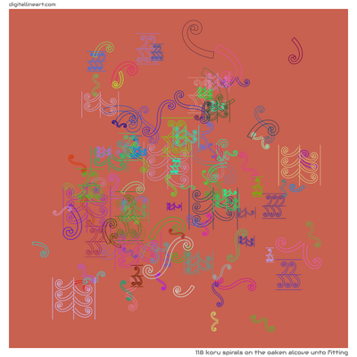 The Oaken Alcove unto Fitting — 118 koru spirals