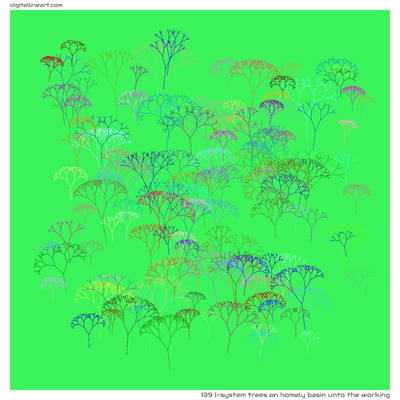 Homely Basin unto the Working — 139 L-System trees