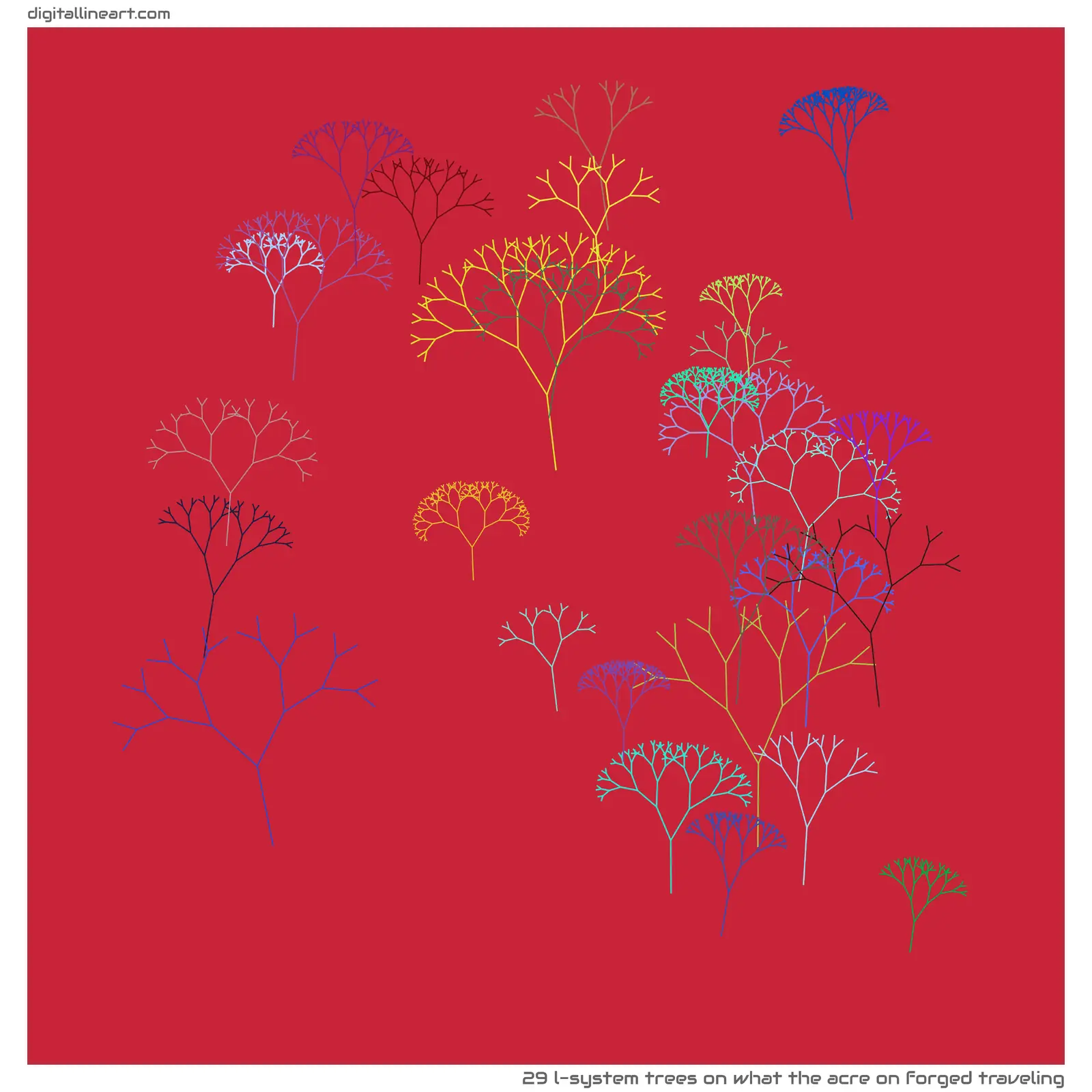 What the Acre on Forged Traveling — 29 L-System trees
