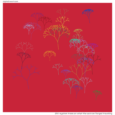 What the Acre on Forged Traveling — 29 L-System trees