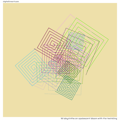 Opalescent Bloom with the Twinkling — 18 labyrinths