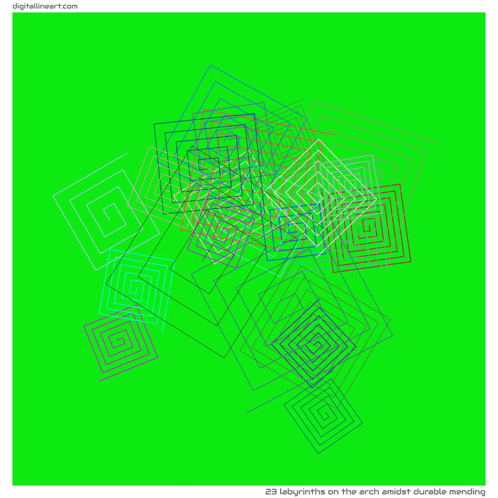 The Arch amidst Durable Mending — 23 labyrinths