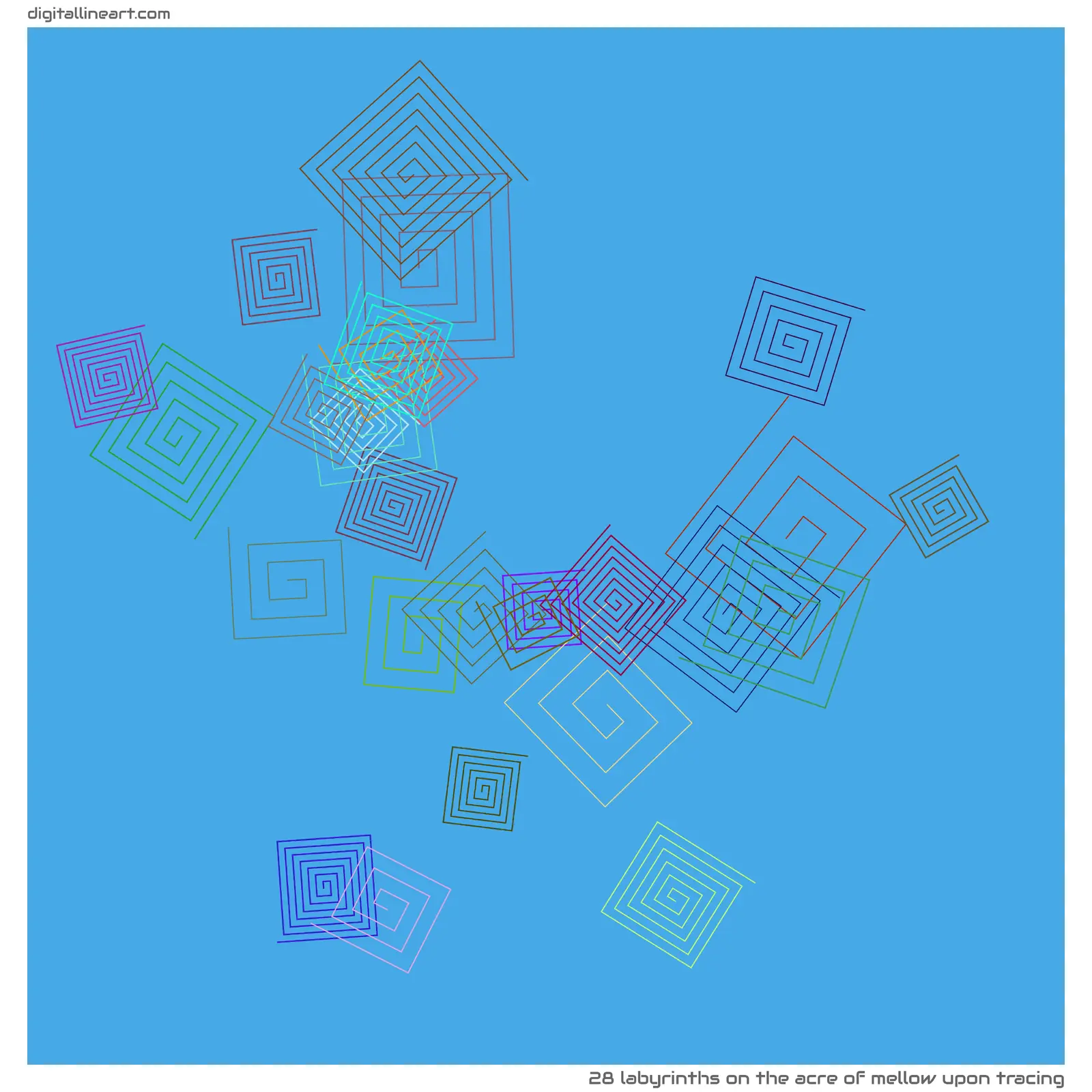 The Acre of Mellow upon Tracing — 28 labyrinths