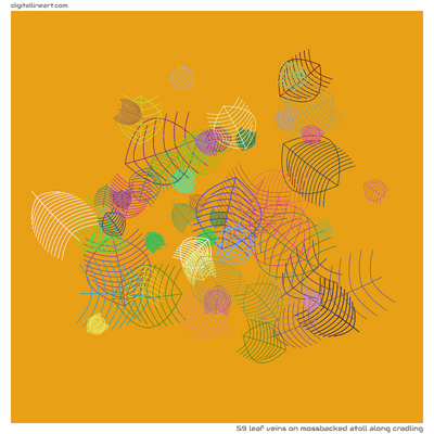 Mossbacked Atoll along Cradling — 59 leaf veins