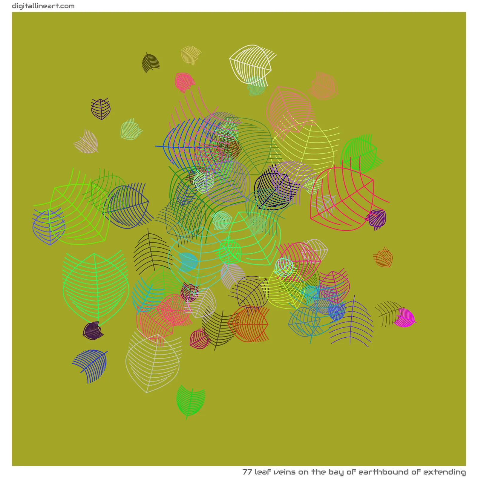 The Bay of Earthbound of Extending — 77 leaf veins