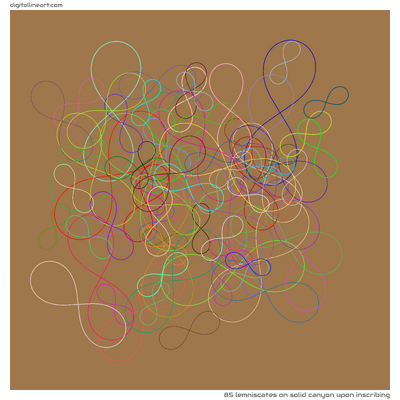 Solid Canyon upon Inscribing — 85 lemniscates