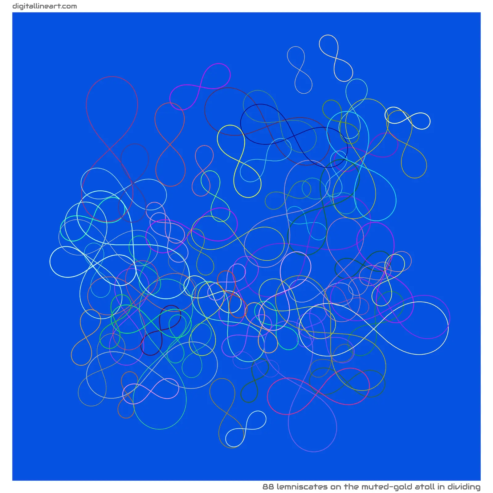 The Muted-gold Atoll in Dividing — 88 lemniscates