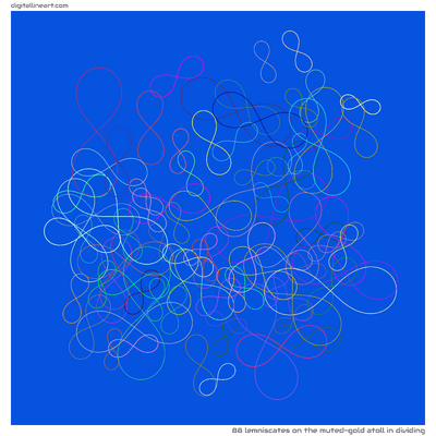 The Muted-gold Atoll in Dividing — 88 lemniscates