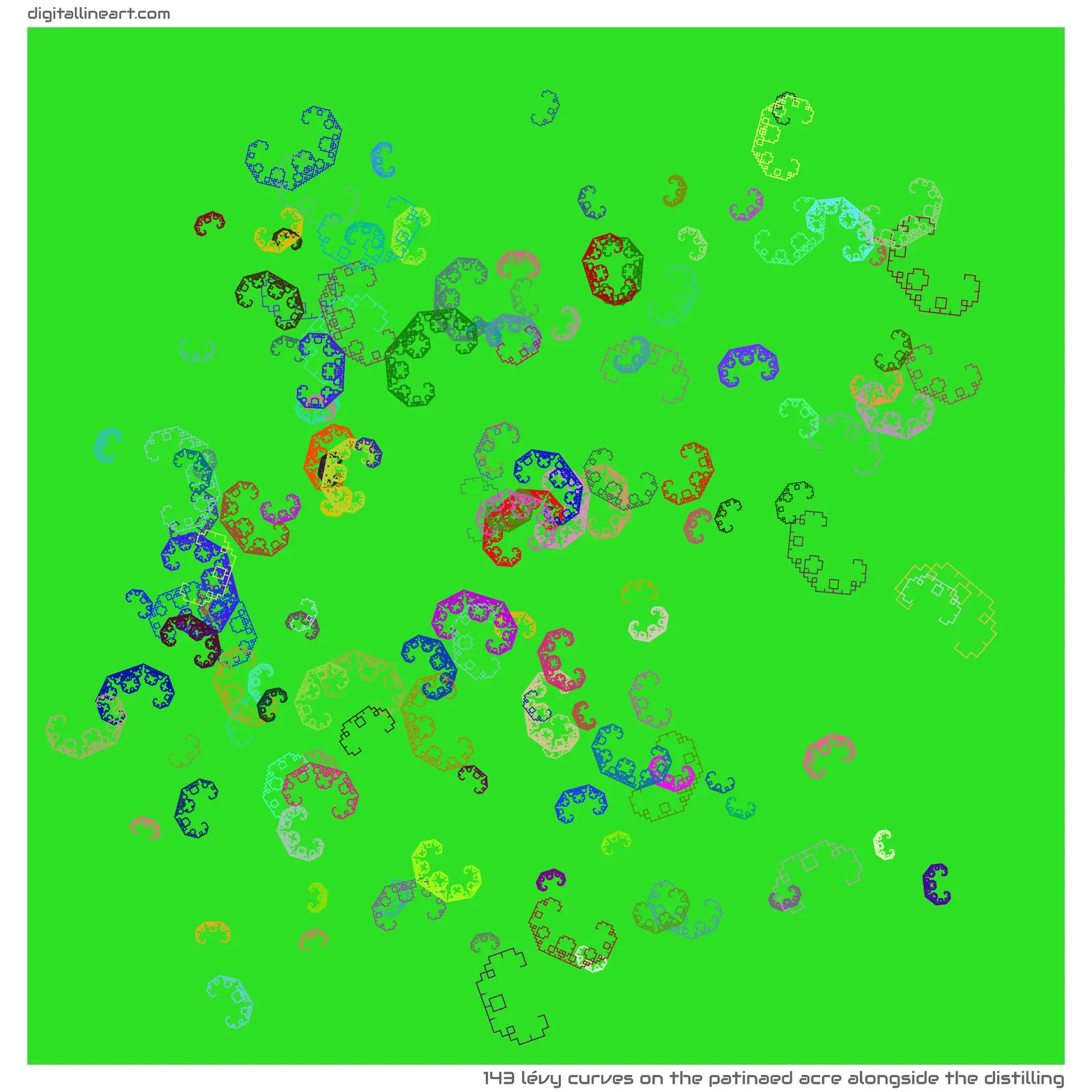 The Patinaed Acre alongside the Distilling — 143 Lévy curves